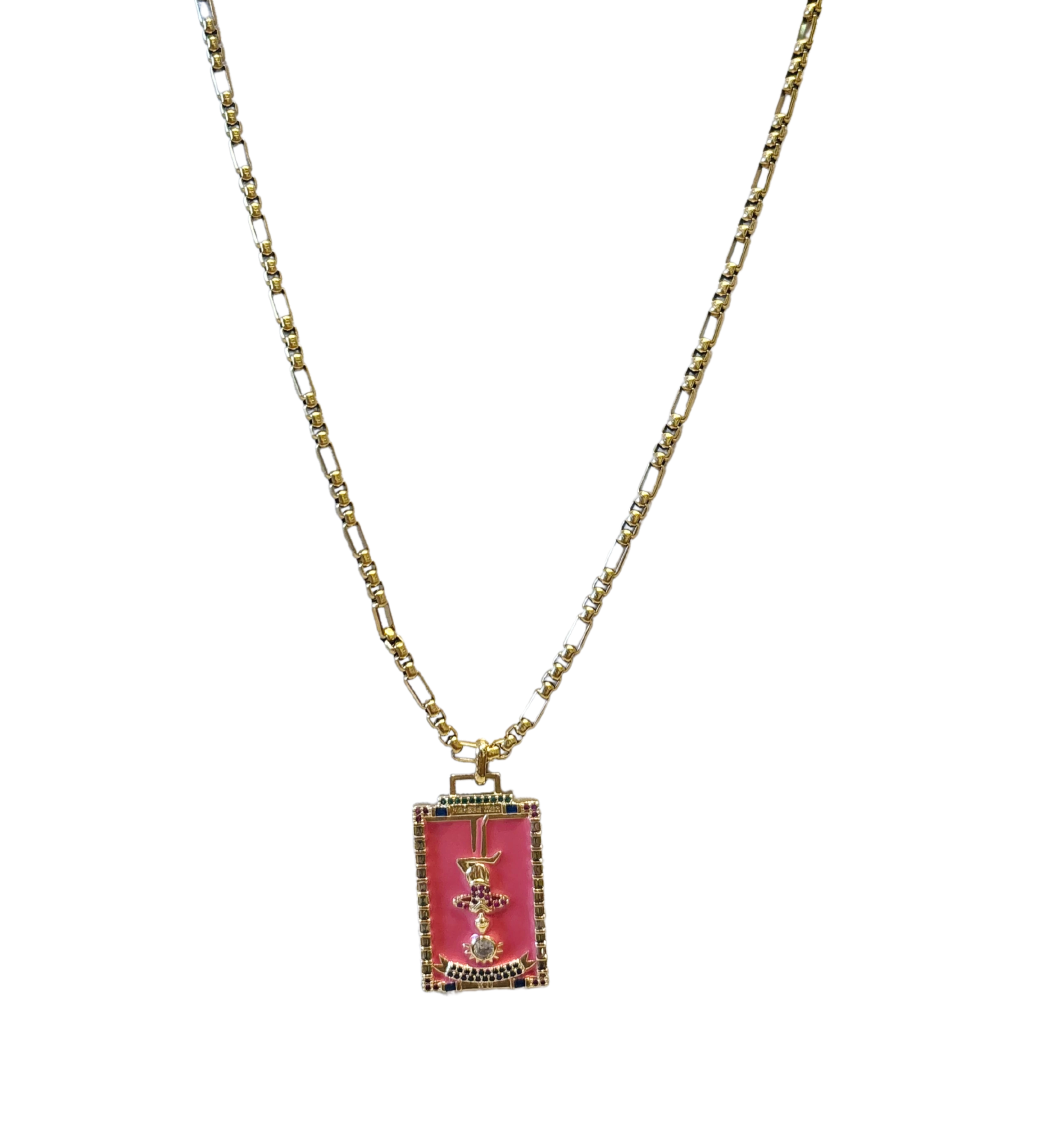 Pink Rectangle pendant