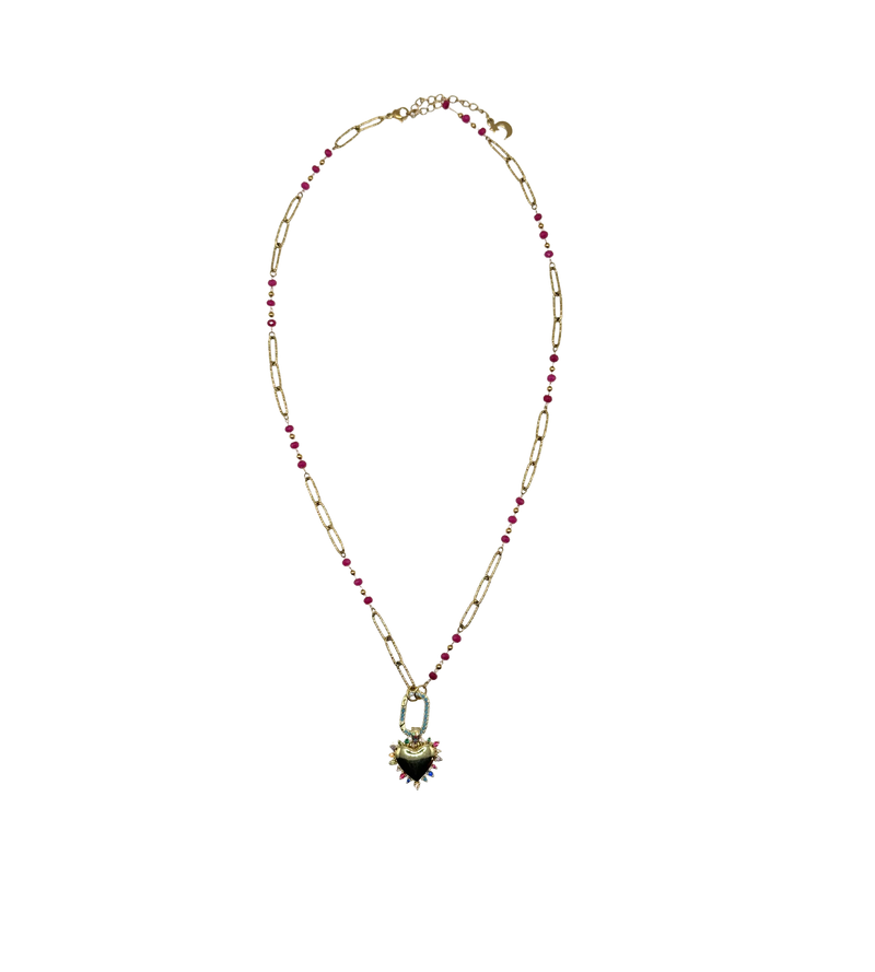 Golden colorful heart