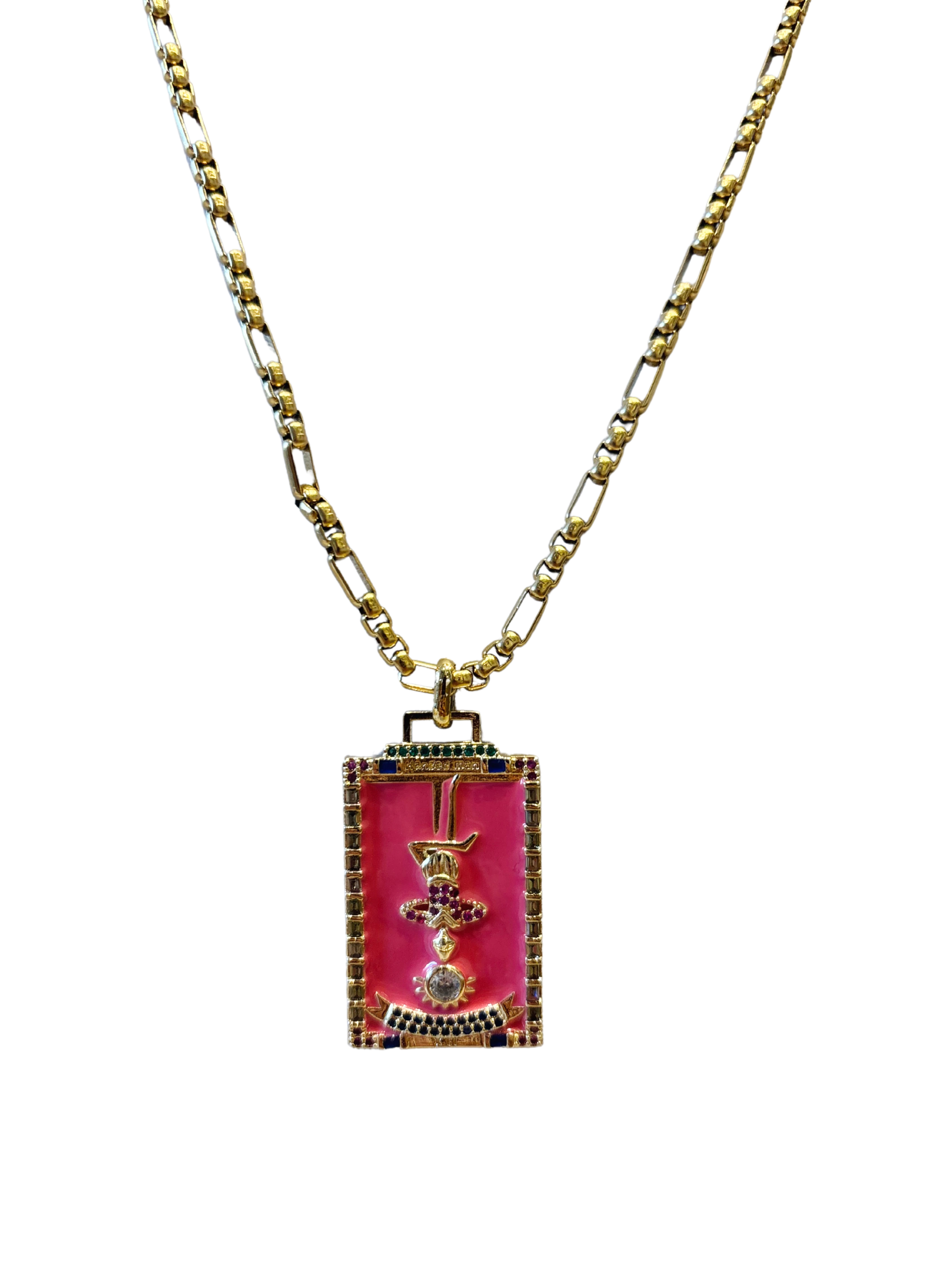 Pink Rectangle pendant