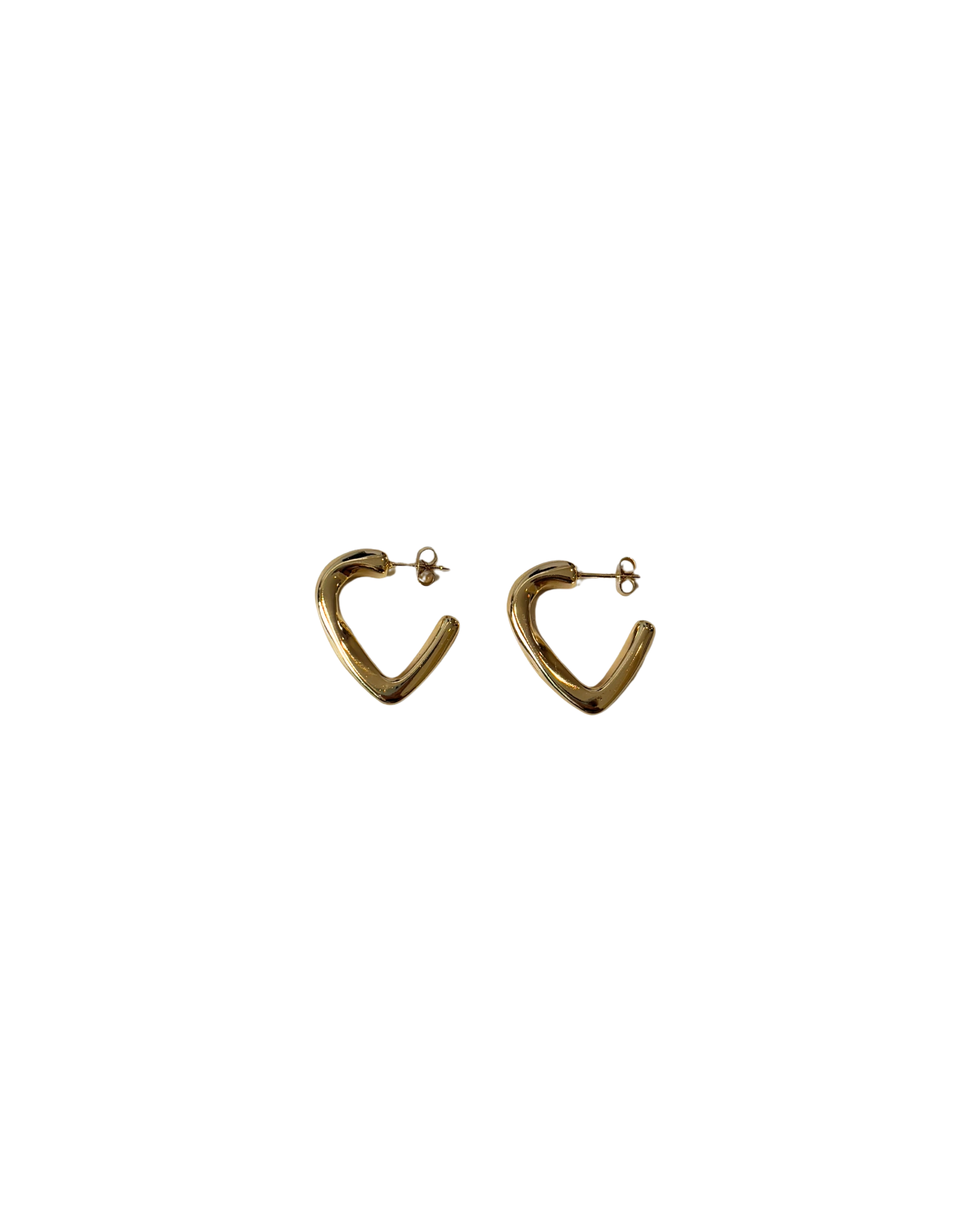 Golden vintage stud hoops
