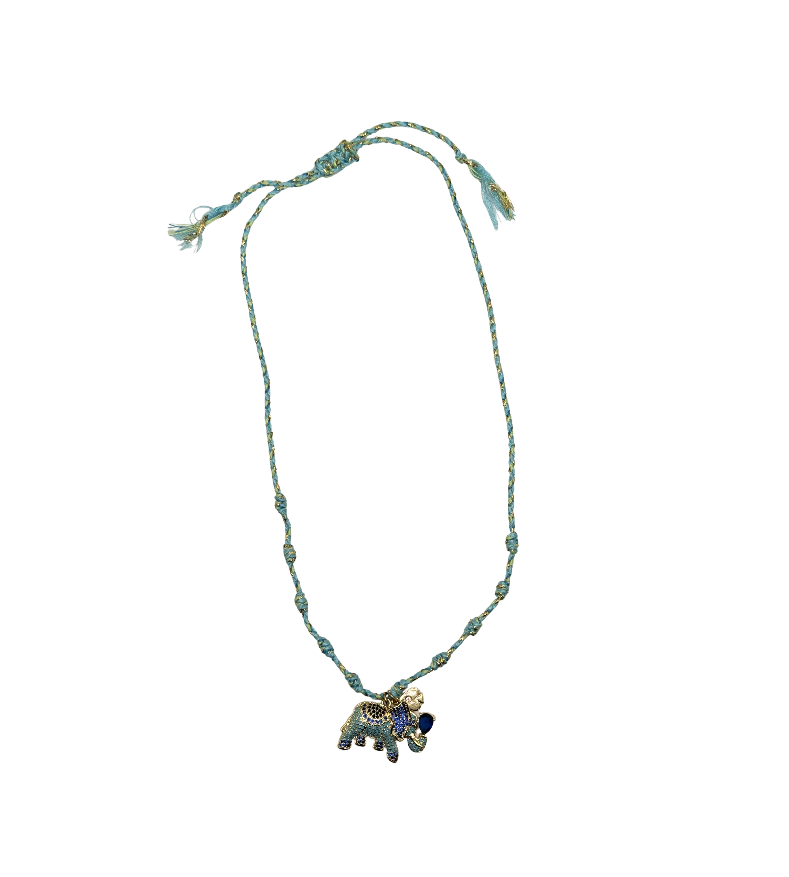 Golden blue lucky elephant
