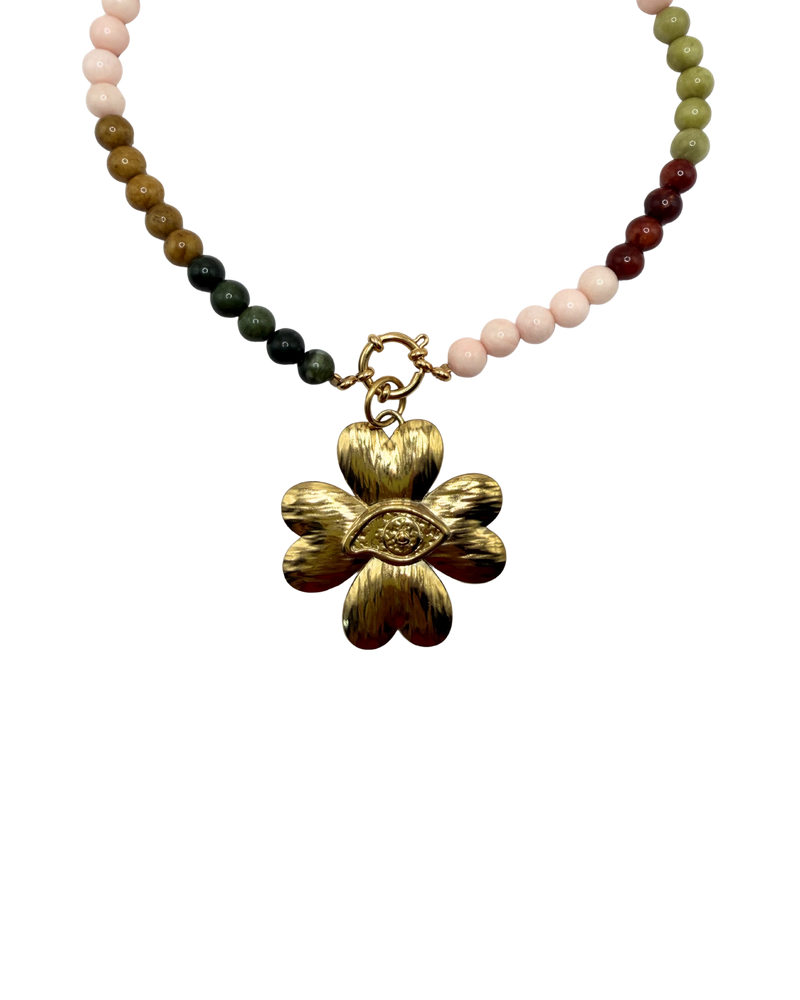 Golden beaded necklace - Multi