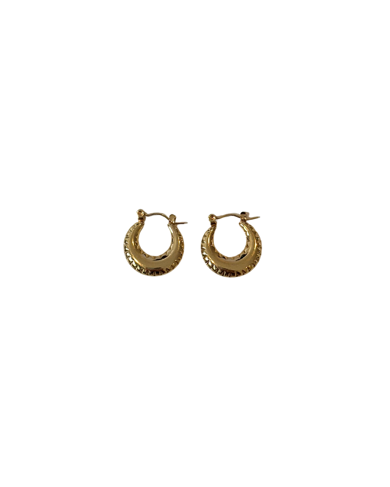 Golden Bowie hoops
