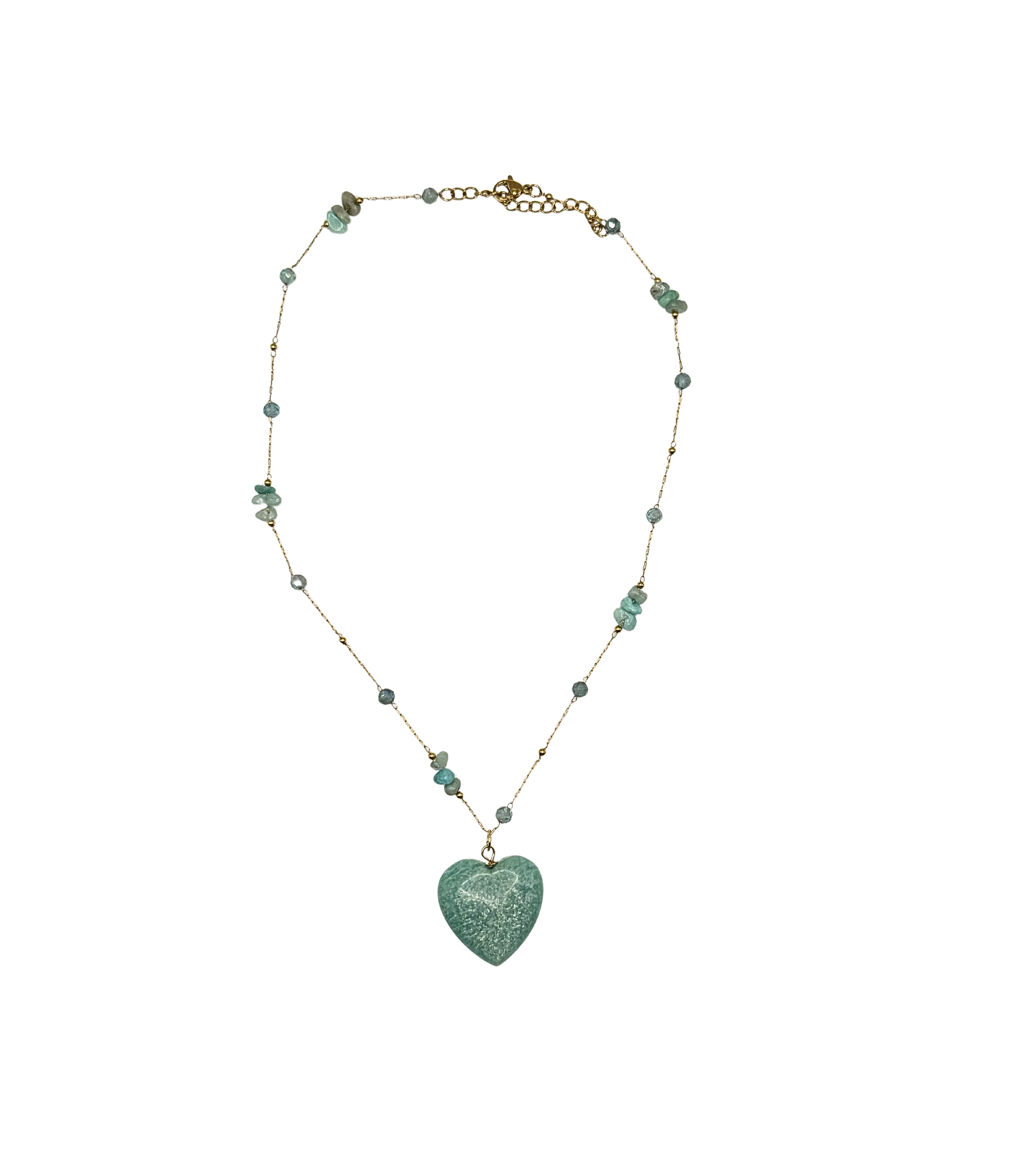 Golden amazonite heart