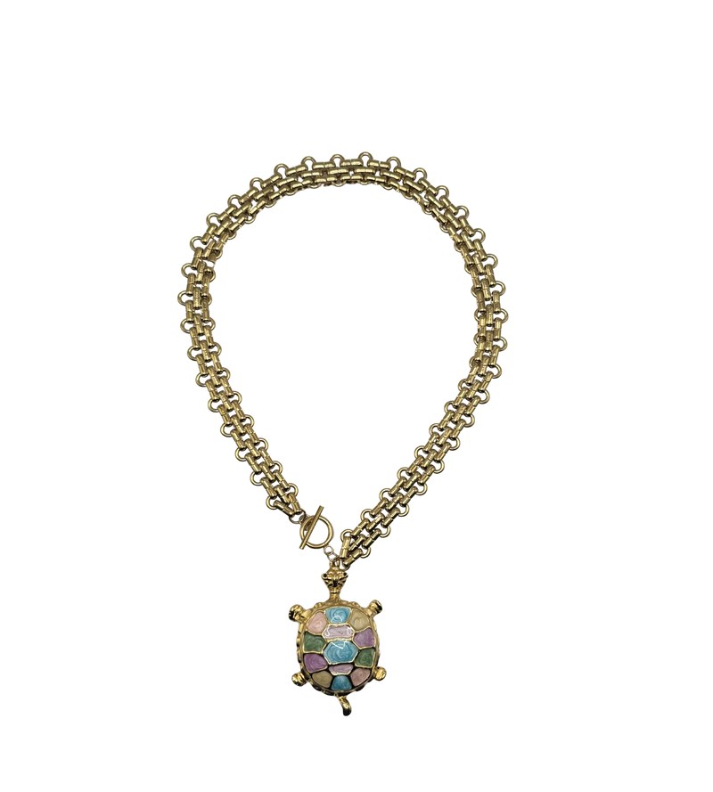 Golden pastel turtle