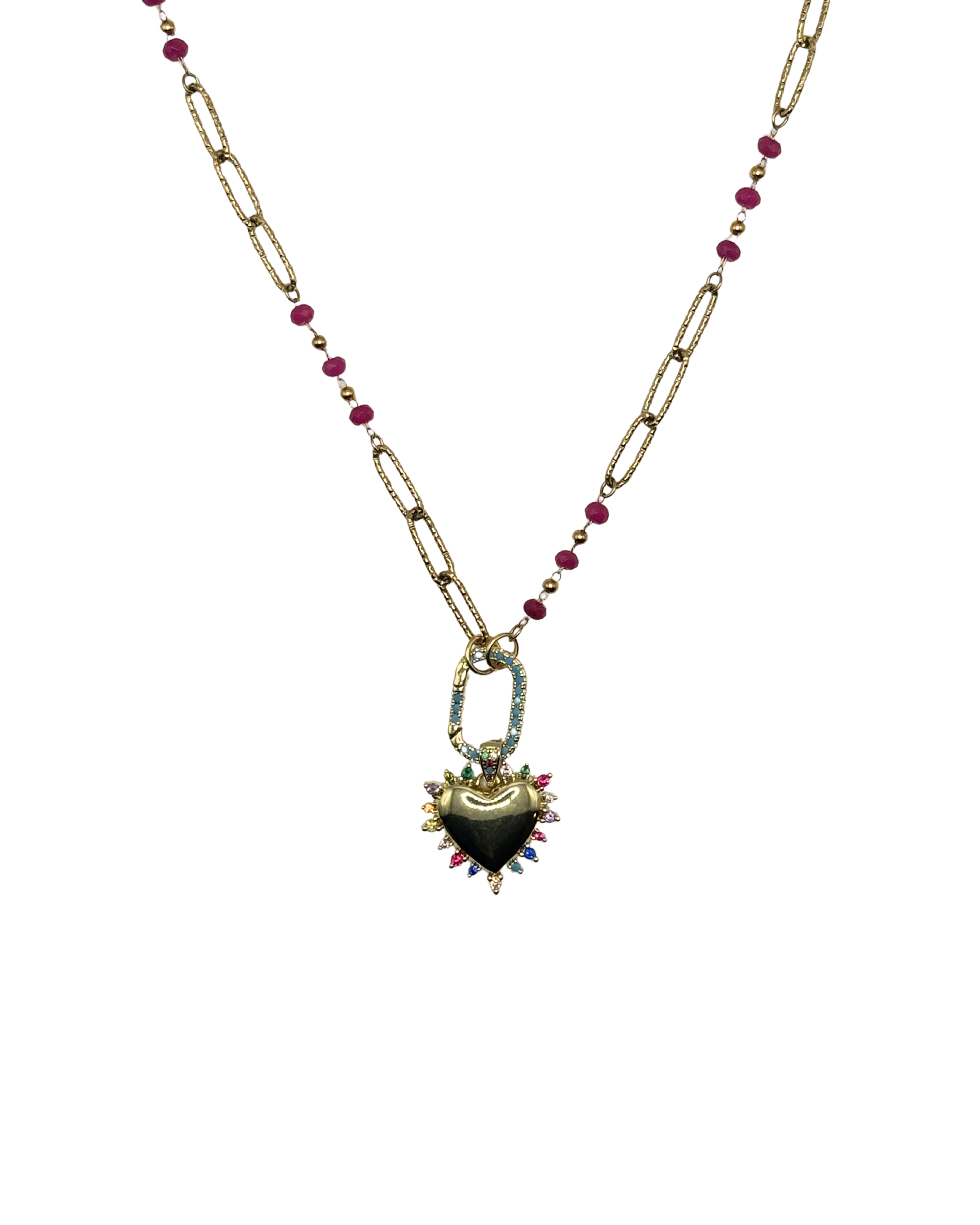 Golden colorful heart