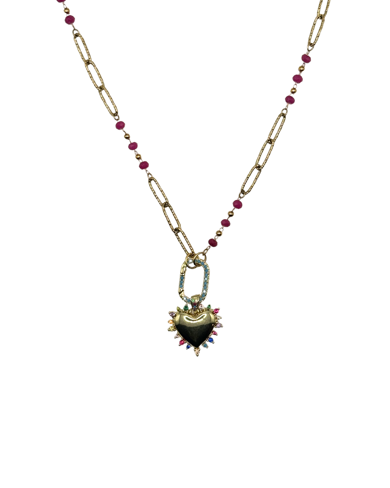 Golden colorful heart