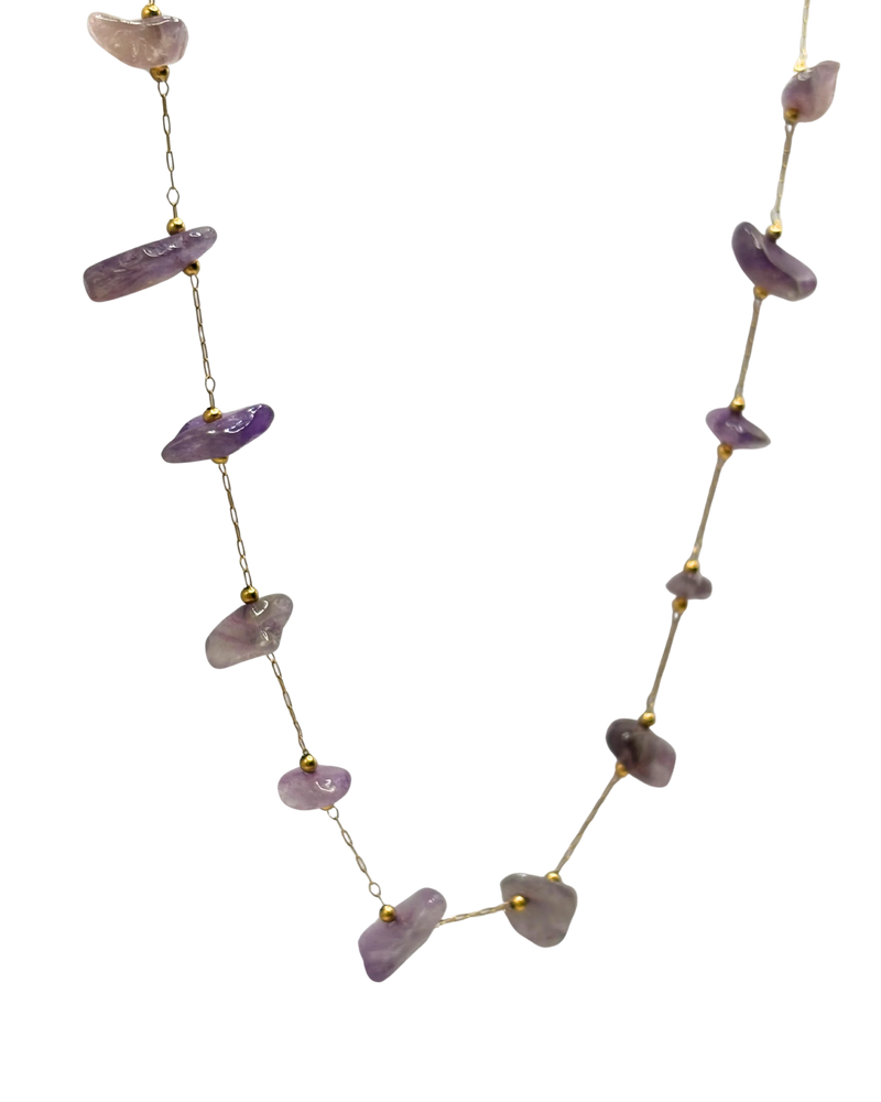 Golden amethyst stones