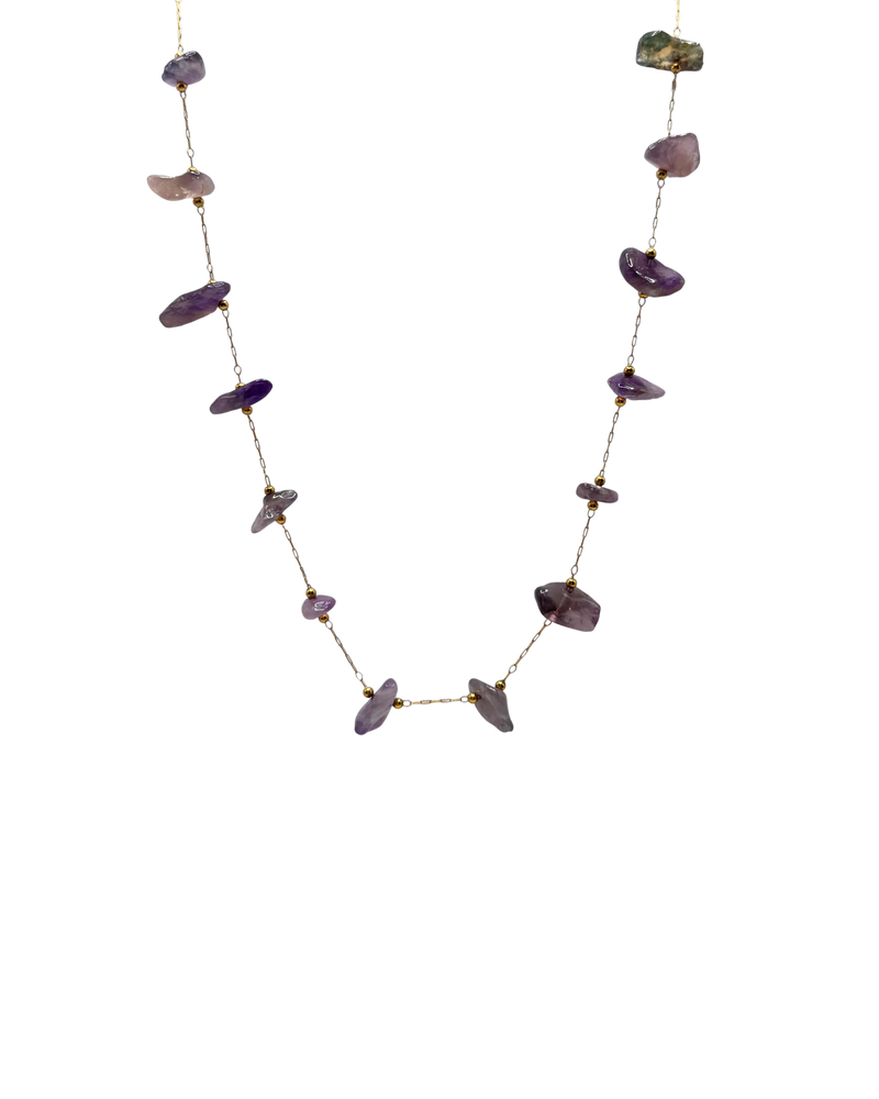Golden amethyst stones
