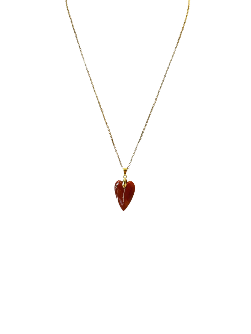 Golden gemstone heart