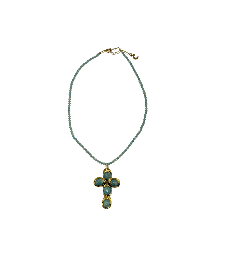 Golden turquoise cross