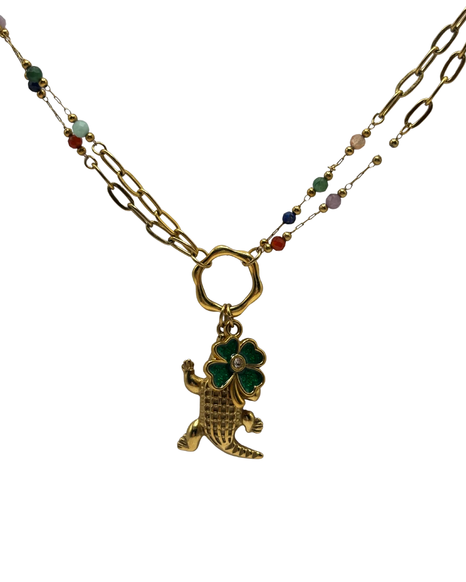 Golden good luck crocodile