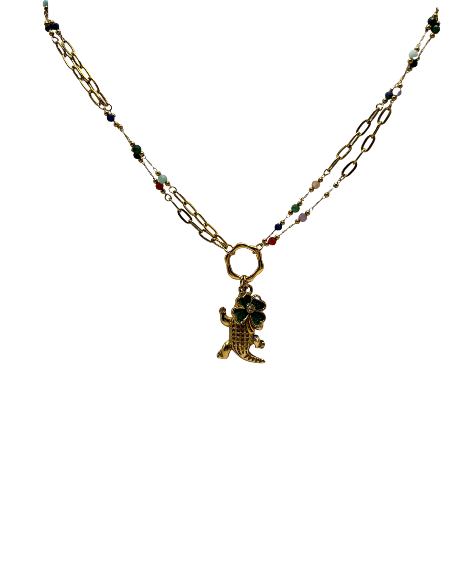 Golden good luck crocodile