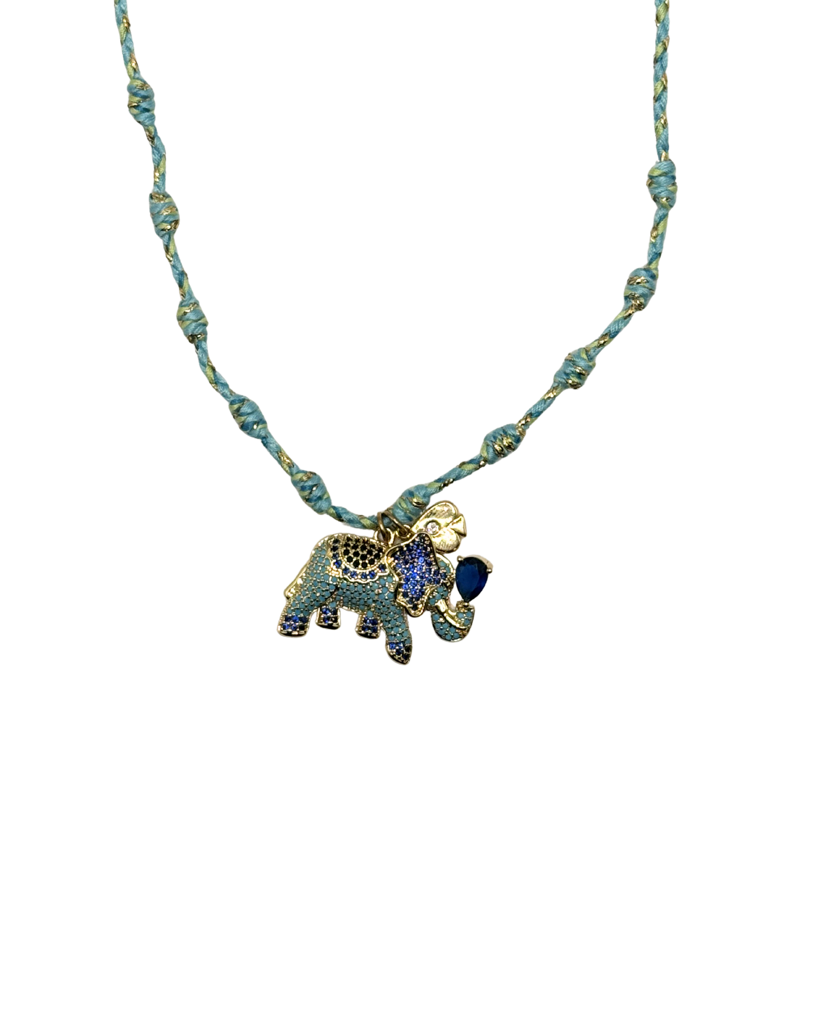 Golden blue lucky elephant