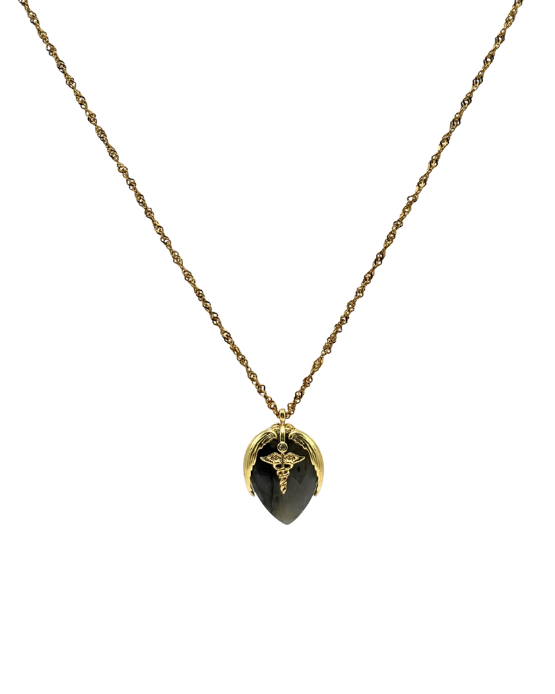 Golden labradorite wings