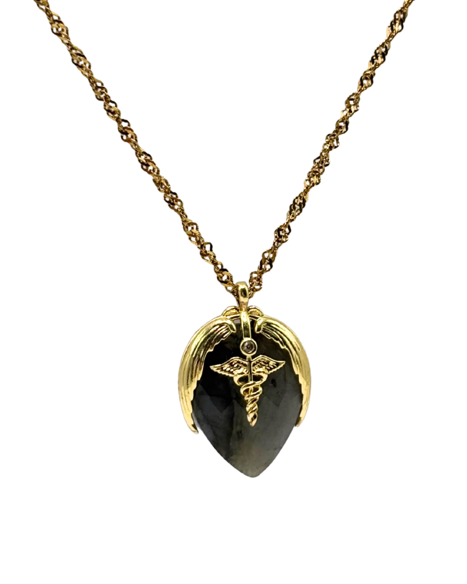 Golden labradorite wings