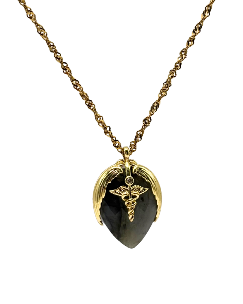 Golden labradorite wings