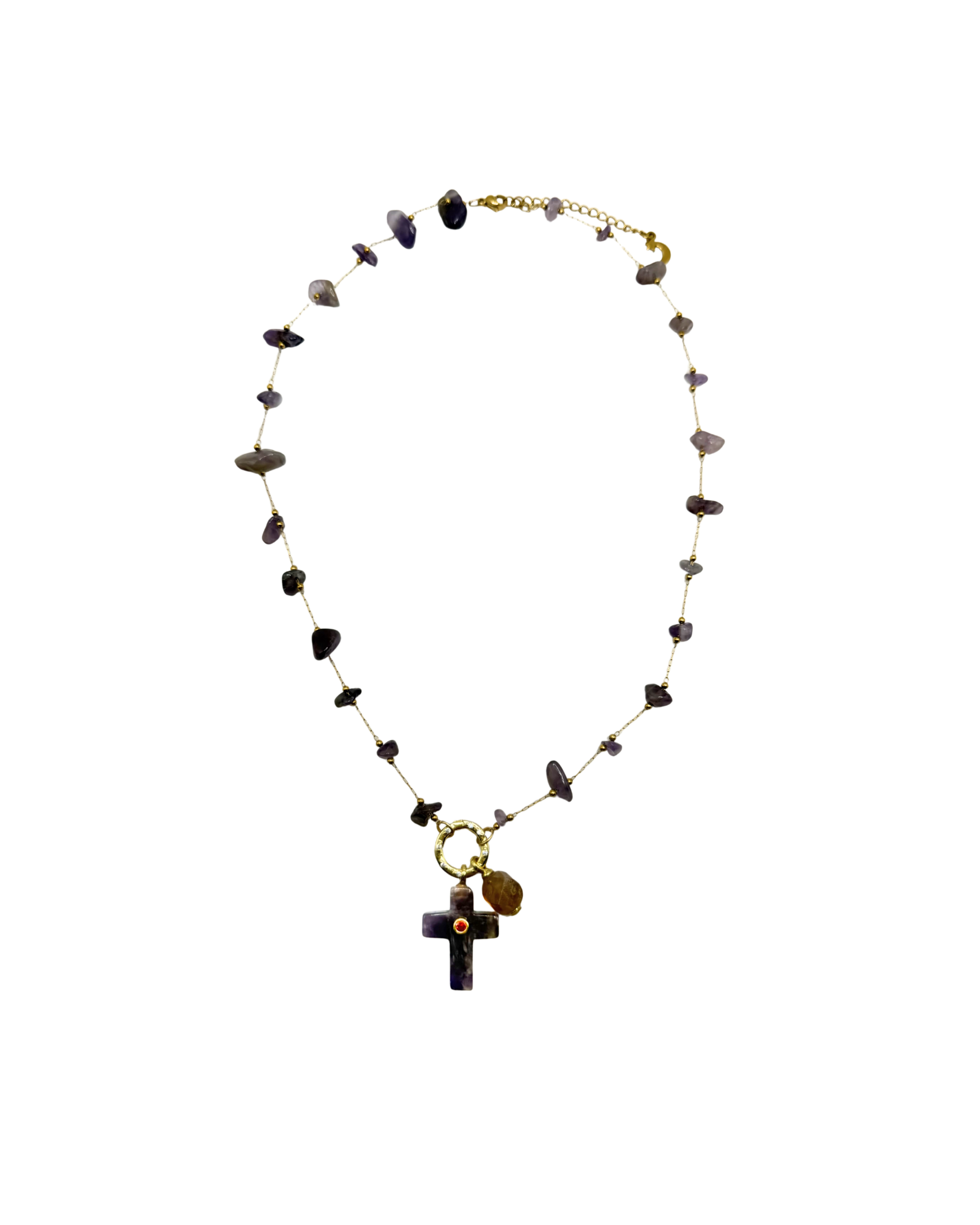 Amethyst Cross Necklace