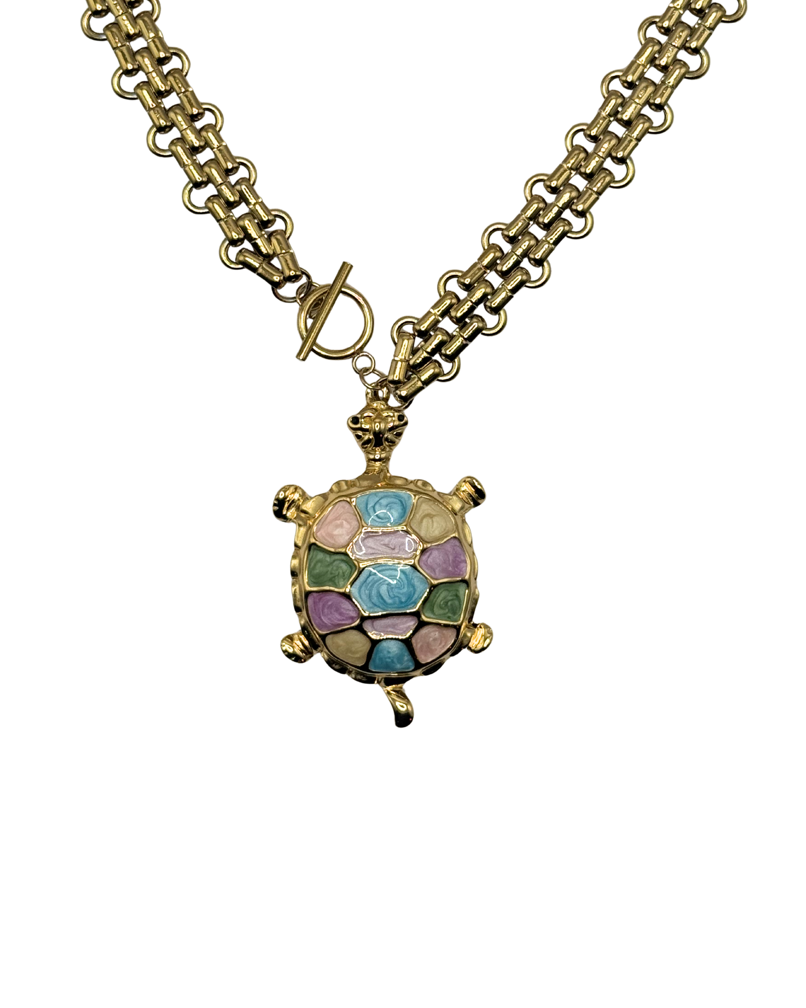 Golden pastel turtle