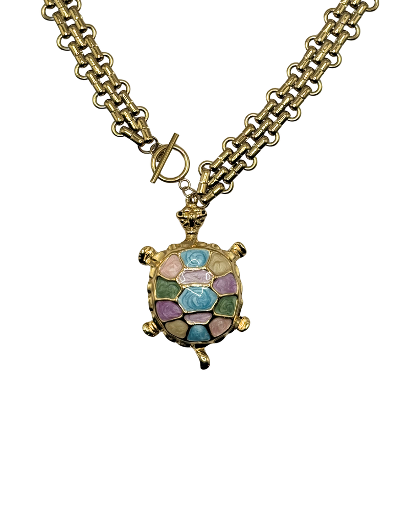 Golden pastel turtle