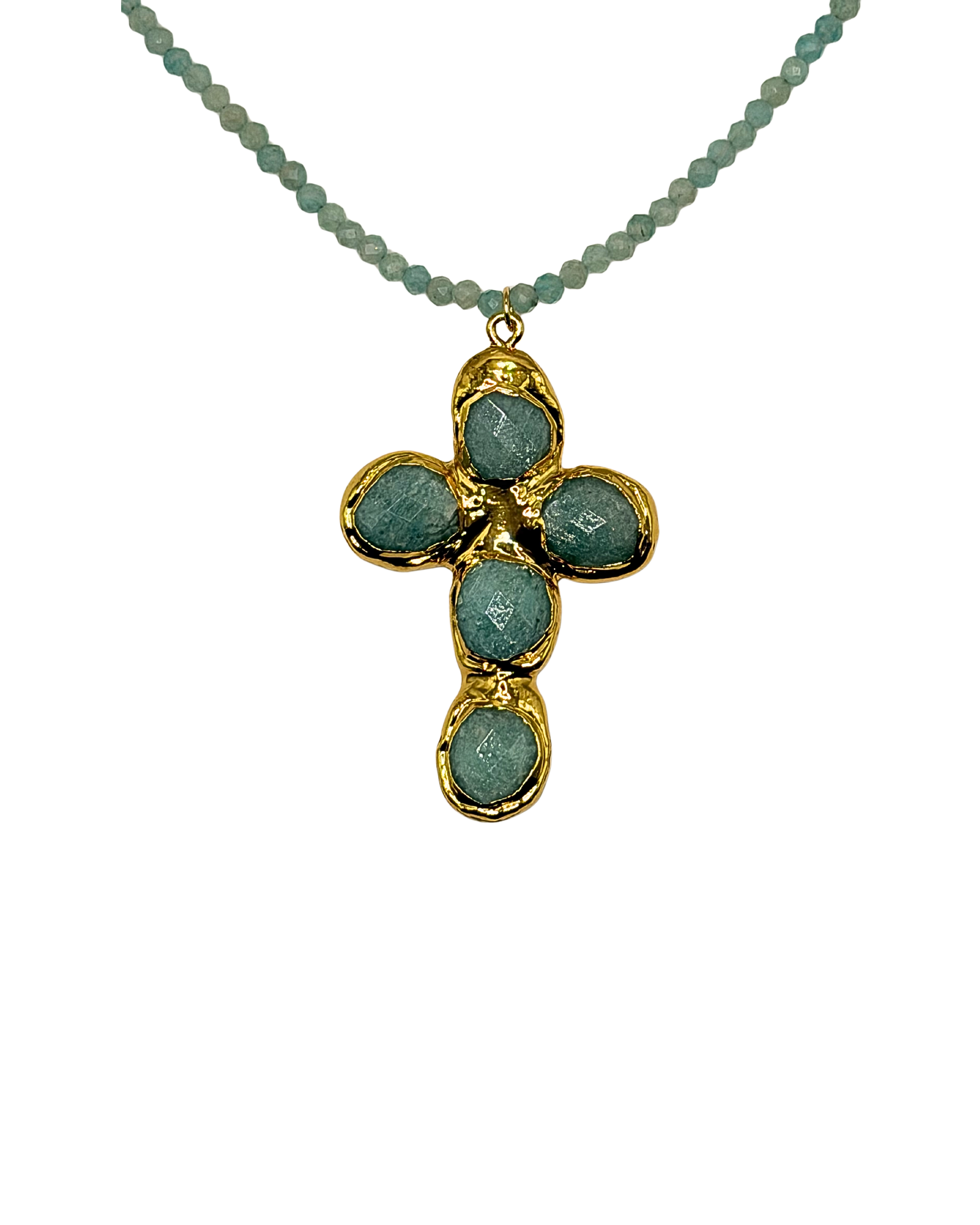 Golden turquoise cross
