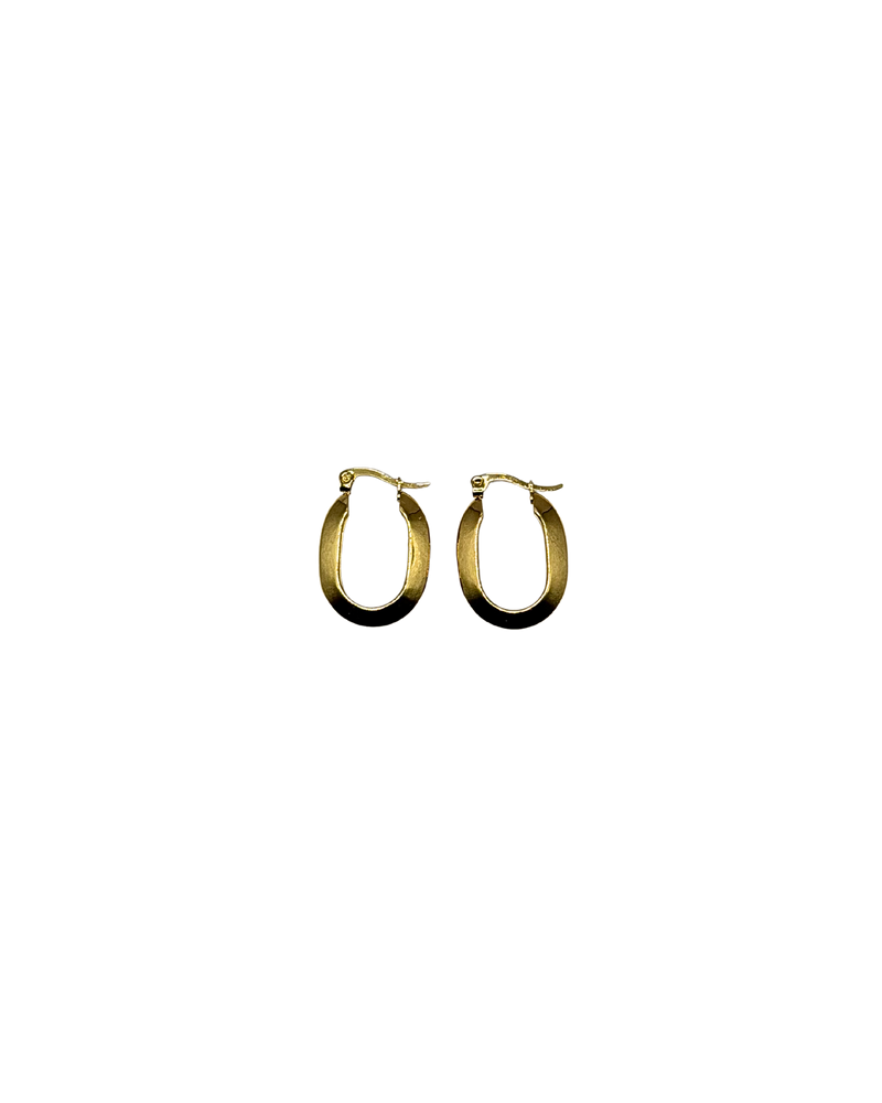 Golden classic oval hoops