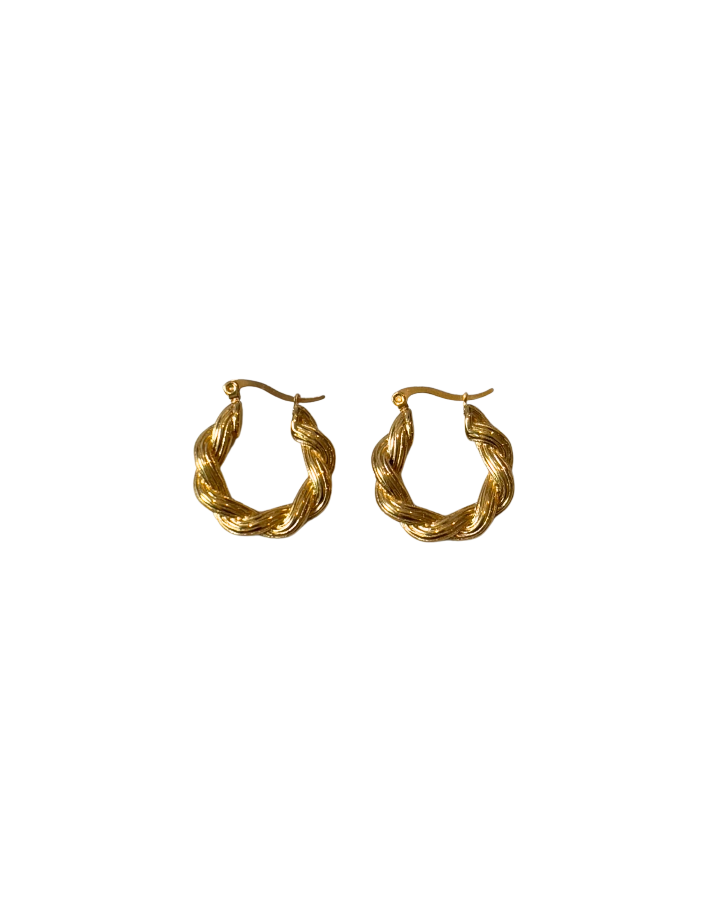Golden special twisted hoops