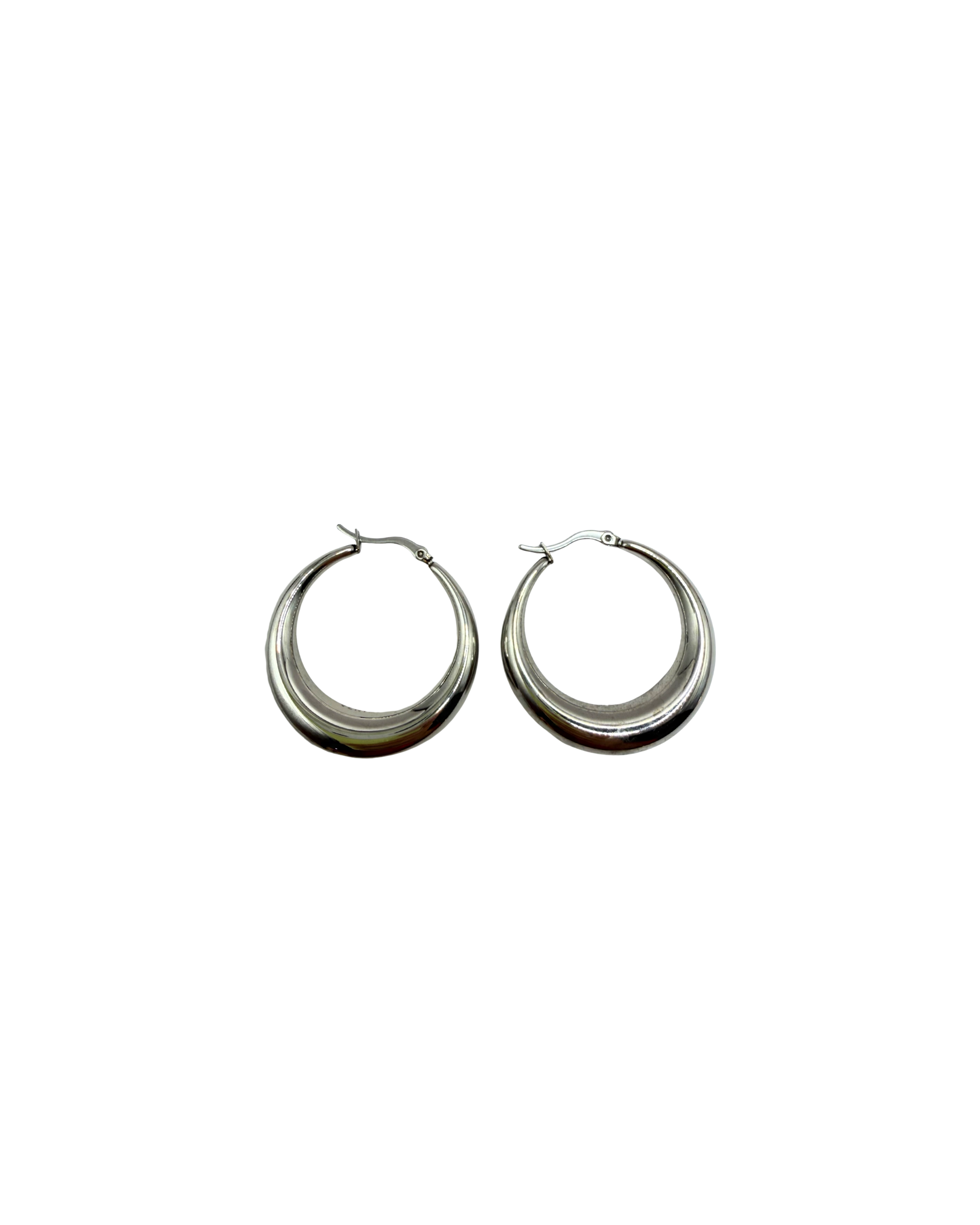 Classic Silver Tube Hoops