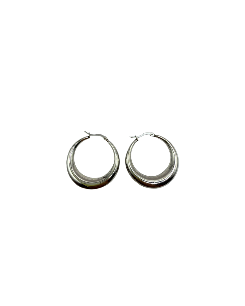 Classic Silver Tube Hoops