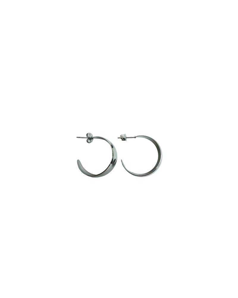 Thick Silver Hoops