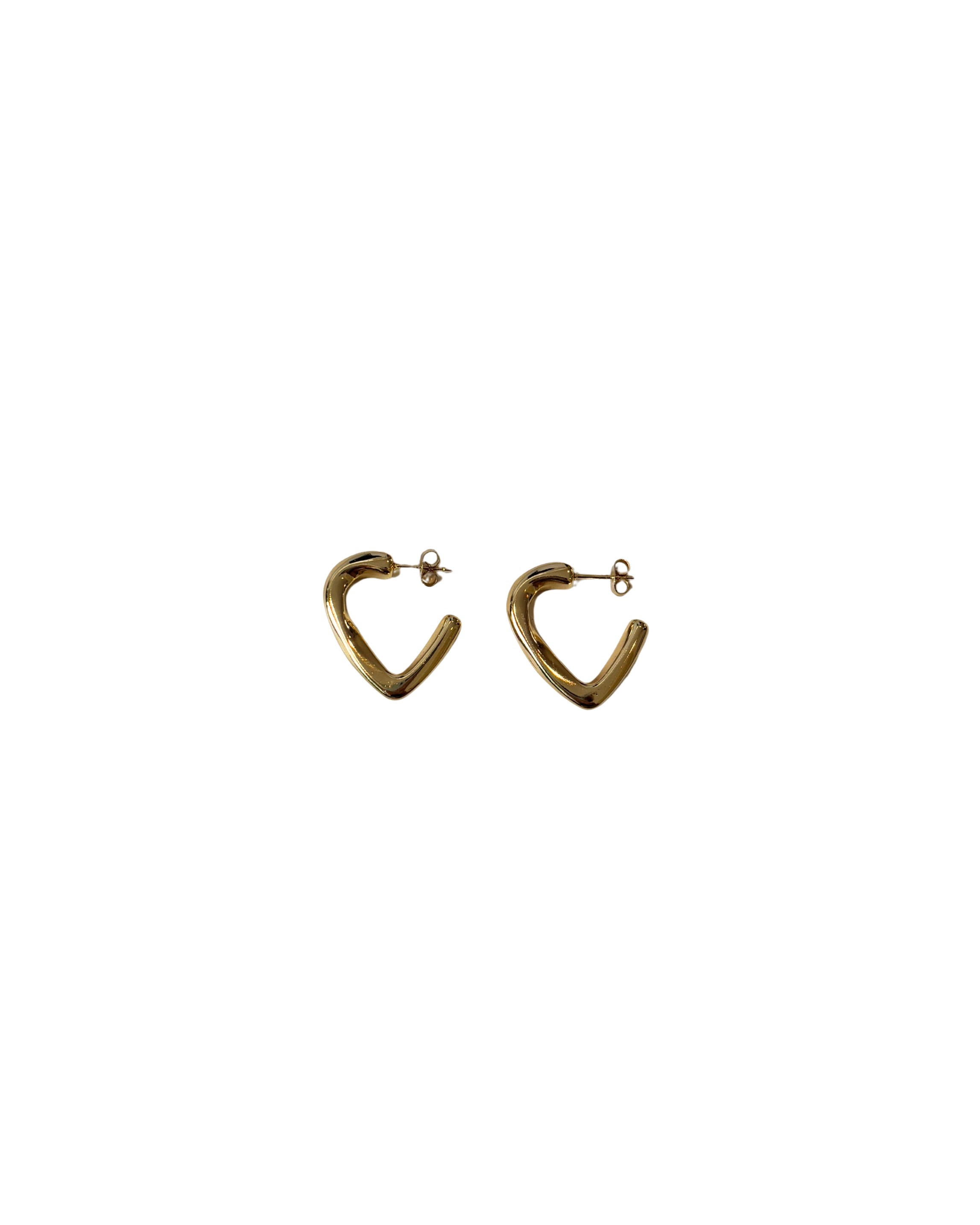 Golden vintage stud hoops