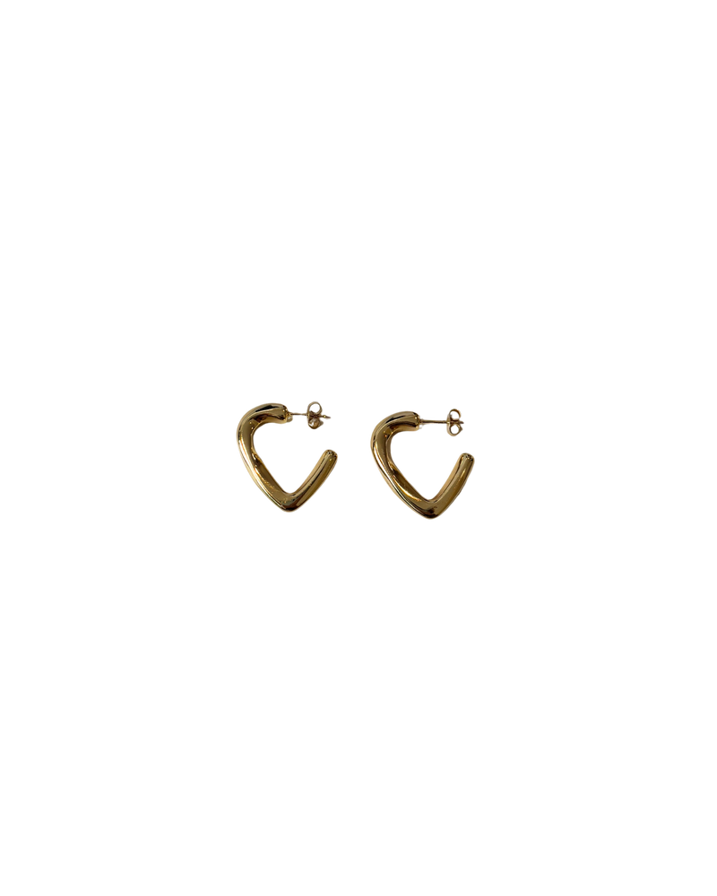 Golden vintage stud hoops