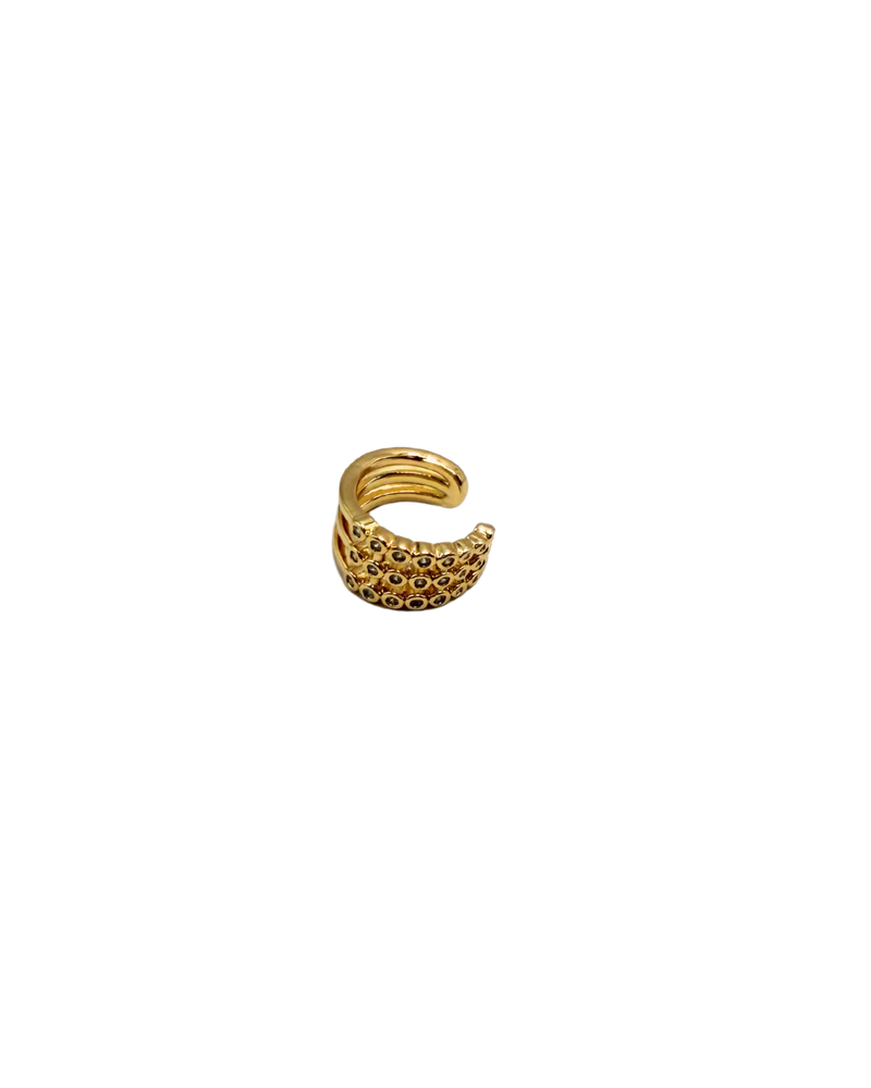 Golden Crystal Ear Cuff