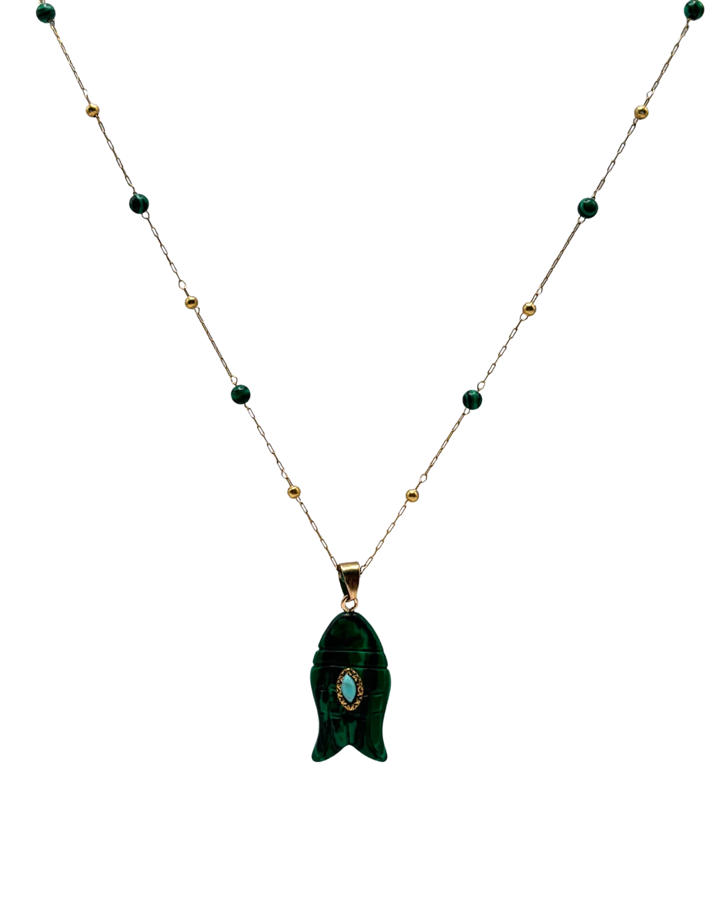 Golden malachite lucky fish