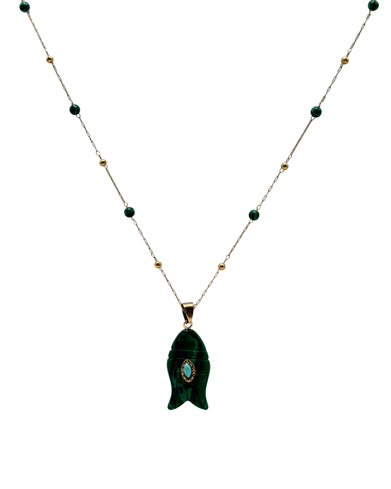 Golden malachite lucky fish