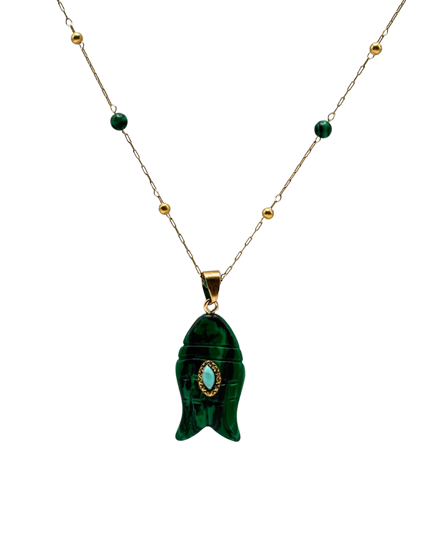 Golden malachite lucky fish