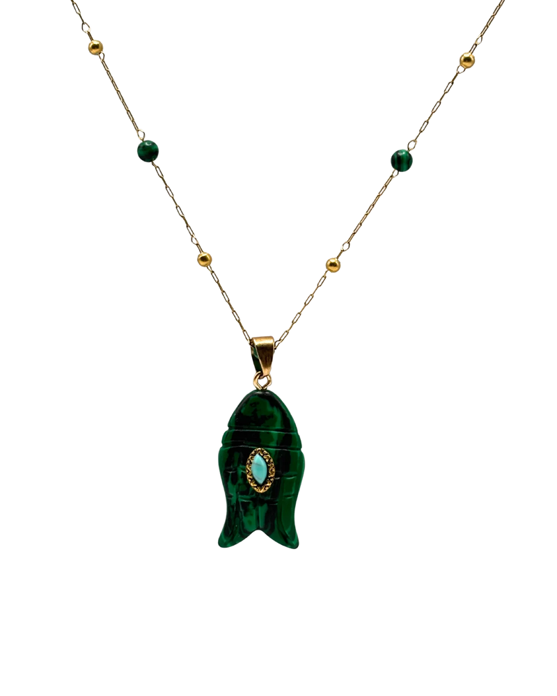 Golden malachite lucky fish