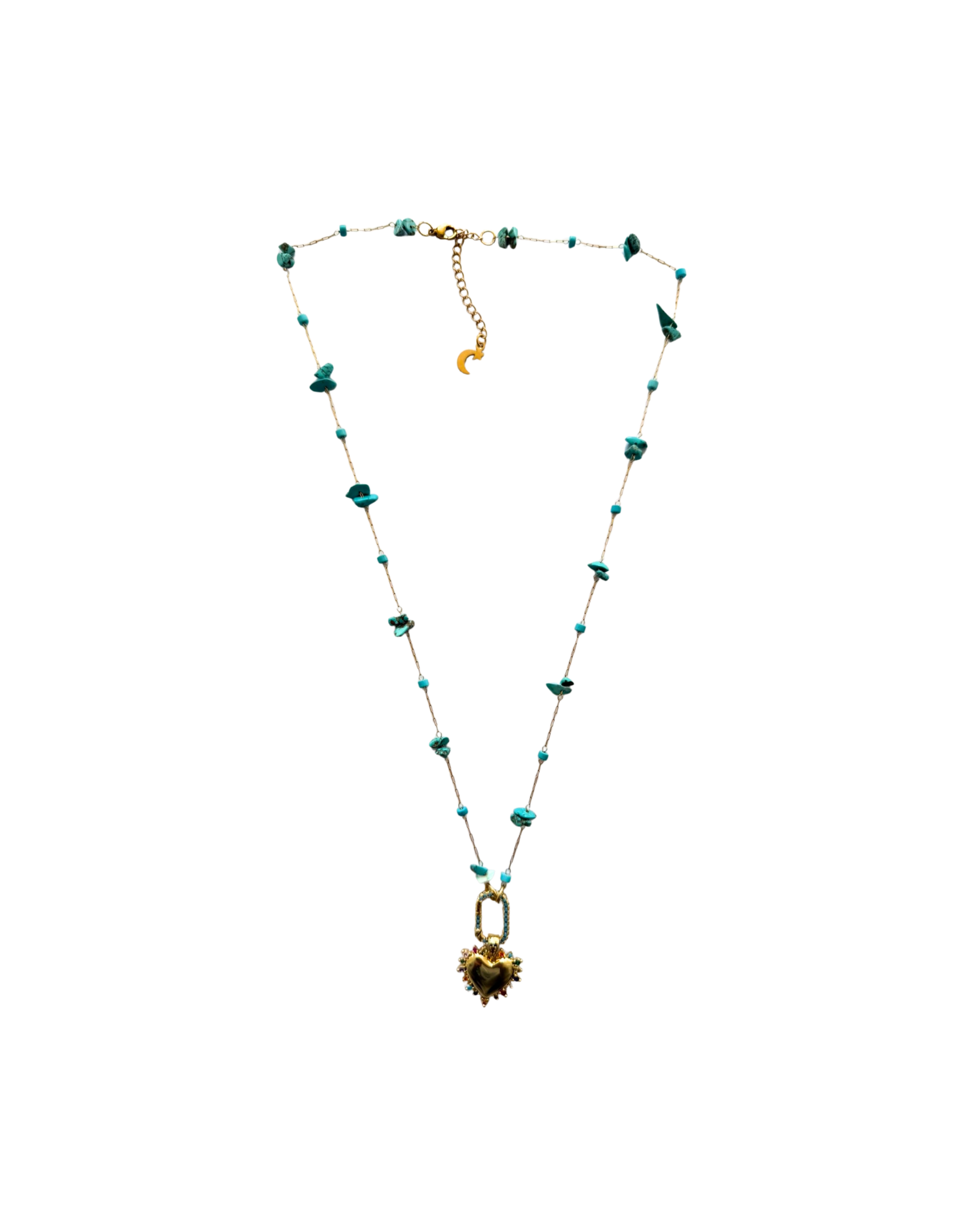 Golden colorful heart