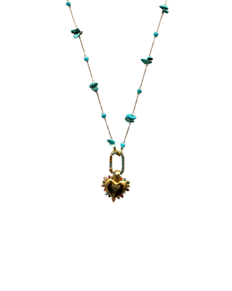 Golden colorful heart