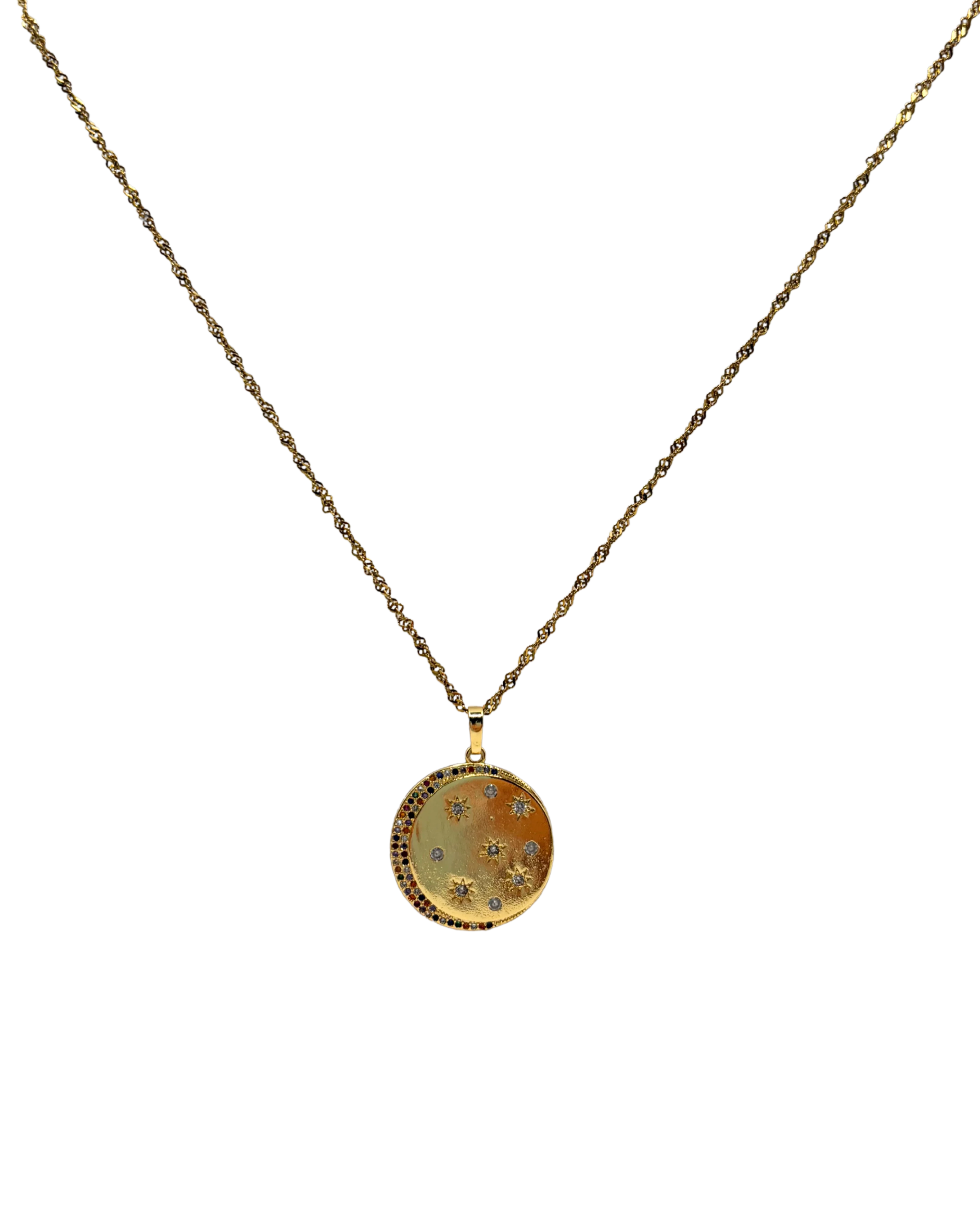 Golden Colorful Moon Coin
