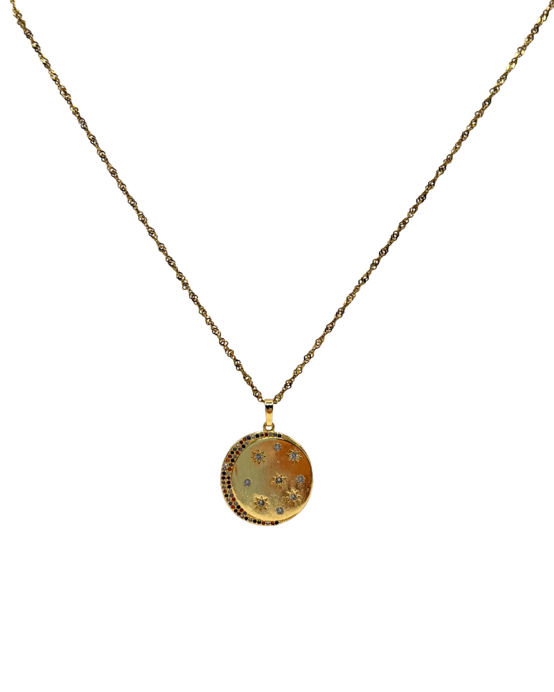 Golden Colorful Moon Coin
