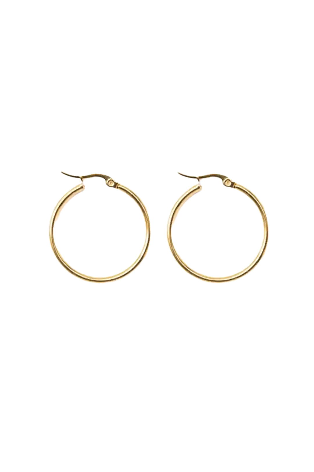 Golden basic hoops (30mm)