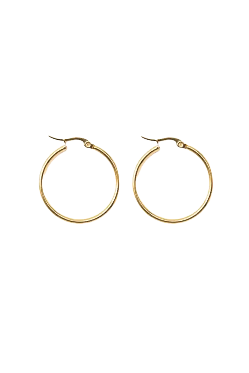 Golden basic hoops (30mm)