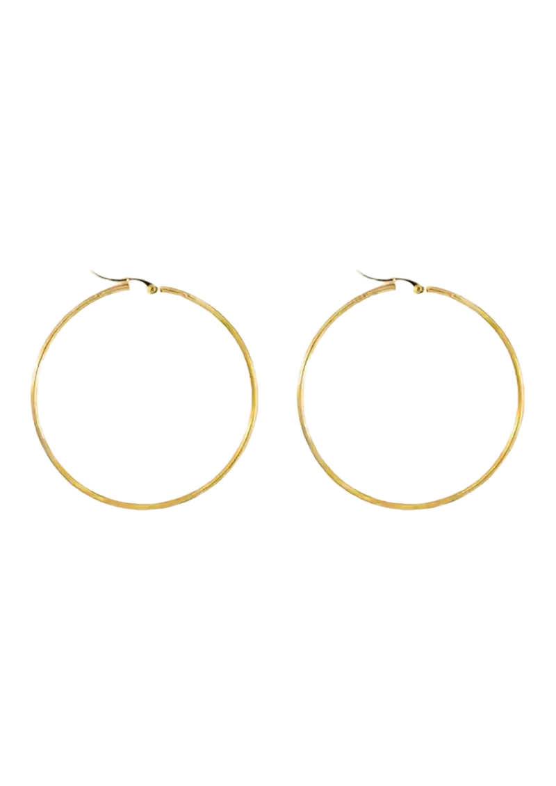 Golden basic hoops (50mm)