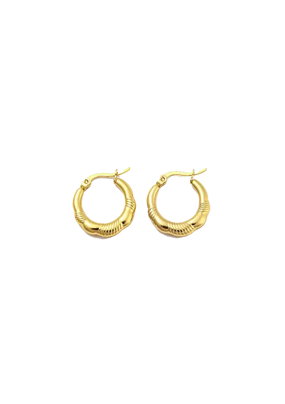 Golden flower shape hoops