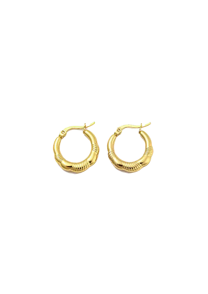 Golden flower shape hoops