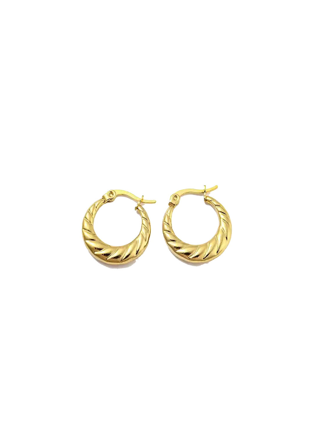 Golden stripes hoops