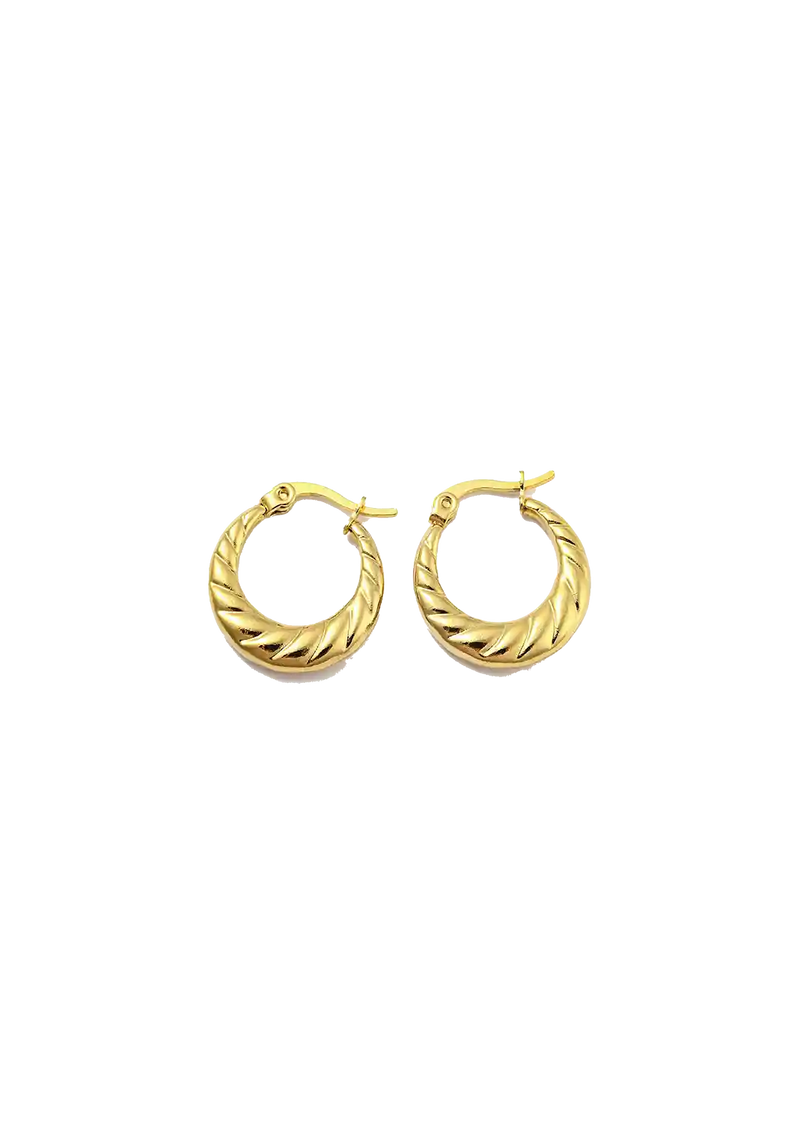 Golden stripes hoops