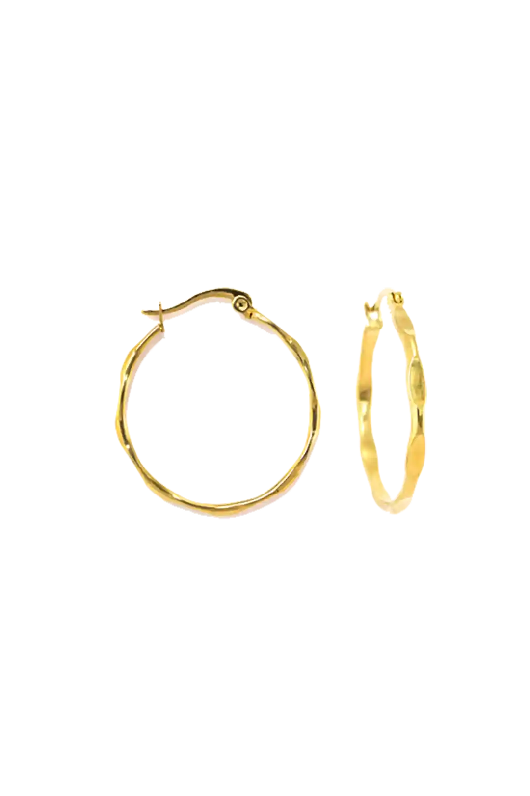 Golden bumpy hoops