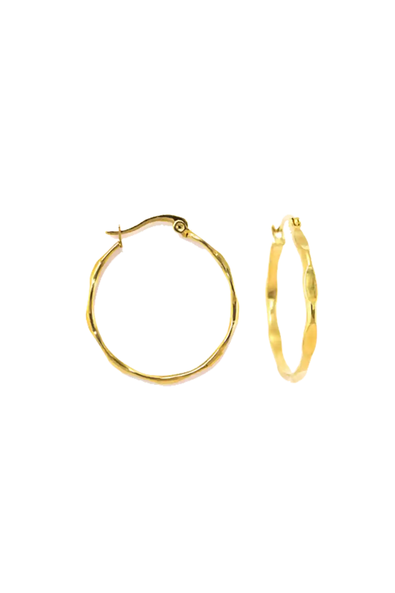 Golden bumpy hoops